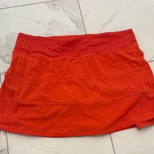 Lululemon pace setter skort in cherry red